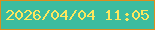 文字の大きさ：5、枠の色：dc8d1d、背景の色：3cbc9f、文字の色：fee75e 無料ブログパーツのブログ時計