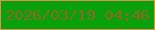 文字の大きさ：5、枠の色：dc9154、背景の色：08a00b、文字の色：8e6923 無料ブログパーツのブログ時計