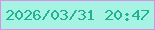 文字の大きさ：3、枠の色：dc91e0、背景の色：a6f2e3、文字の色：23b291 無料ブログパーツのブログ時計