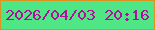 文字の大きさ：4、枠の色：dc9323、背景の色：4fe686、文字の色：b2109a 無料ブログパーツのブログ時計