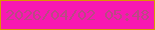 文字の大きさ：1、枠の色：dc9402、背景の色：f819b2、文字の色：ba4a83 無料ブログパーツのブログ時計