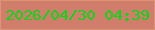 文字の大きさ：4、枠の色：dc9473、背景の色：d17d6b、文字の色：02db15 無料ブログパーツのブログ時計