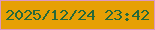 文字の大きさ：3、枠の色：dc97c3、背景の色：e6a005、文字の色：26693a 無料ブログパーツのブログ時計
