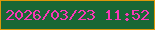 文字の大きさ：2、枠の色：dc980a、背景の色：196735、文字の色：f938b7 無料ブログパーツのブログ時計
