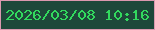 文字の大きさ：1、枠の色：dc98af、背景の色：1e483a、文字の色：32d95e 無料ブログパーツのブログ時計