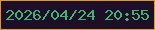 文字の大きさ：3、枠の色：dc9a24、背景の色：1c0f27、文字の色：3fb472 無料ブログパーツのブログ時計