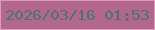 文字の大きさ：1、枠の色：dc9cbe、背景の色：b3678b、文字の色：46737b 無料ブログパーツのブログ時計