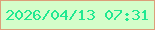 文字の大きさ：5、枠の色：dc9f79、背景の色：d4feca、文字の色：21e891 無料ブログパーツのブログ時計