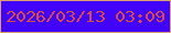 文字の大きさ：2、枠の色：dca070、背景の色：4203f9、文字の色：d64c43 無料ブログパーツのブログ時計