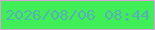 文字の大きさ：3、枠の色：dca1db、背景の色：40ef57、文字の色：57b0b4 無料ブログパーツのブログ時計