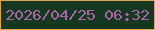 文字の大きさ：2、枠の色：dca550、背景の色：153820、文字の色：ac63a7 無料ブログパーツのブログ時計