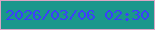 文字の大きさ：2、枠の色：dca6c5、背景の色：1b978c、文字の色：3c3efb 無料ブログパーツのブログ時計