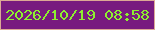 文字の大きさ：2、枠の色：dca995、背景の色：781b7f、文字の色：8df02f 無料ブログパーツのブログ時計