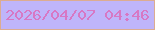 文字の大きさ：4、枠の色：dcac91、背景の色：bfb5fa、文字の色：d778c4 無料ブログパーツのブログ時計