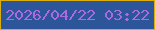 文字の大きさ：5、枠の色：dcad0b、背景の色：2c559a、文字の色：ab6ae0 無料ブログパーツのブログ時計