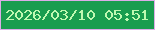 文字の大きさ：5、枠の色：dcade8、背景の色：199d4f、文字の色：bff9b1 無料ブログパーツのブログ時計