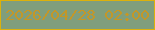 文字の大きさ：2、枠の色：dcb10b、背景の色：809e7c、文字の色：c39728 無料ブログパーツのブログ時計
