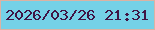 文字の大きさ：1、枠の色：dcb2a3、背景の色：75d1e7、文字の色：401445 無料ブログパーツのブログ時計