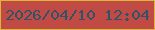 文字の大きさ：4、枠の色：dcb736、背景の色：c24a44、文字の色：2f5368 無料ブログパーツのブログ時計