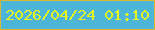 文字の大きさ：3、枠の色：dcba2f、背景の色：4db5d8、文字の色：e8f41d 無料ブログパーツのブログ時計