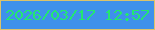 文字の大きさ：2、枠の色：dcc36b、背景の色：3f91eb、文字の色：23e770 無料ブログパーツのブログ時計