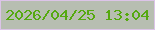 文字の大きさ：3、枠の色：dcc4e8、背景の色：b7beb1、文字の色：55a90f 無料ブログパーツのブログ時計