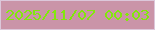 文字の大きさ：3、枠の色：dcc7da、背景の色：ca94a8、文字の色：82e80b 無料ブログパーツのブログ時計