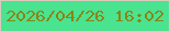 文字の大きさ：3、枠の色：dcc9bc、背景の色：4ae38f、文字の色：8b8416 無料ブログパーツのブログ時計