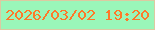 文字の大きさ：3、枠の色：dccaa1、背景の色：9af6b9、文字の色：ff7829 無料ブログパーツのブログ時計
