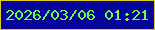文字の大きさ：5、枠の色：dccc1f、背景の色：070598、文字の色：6aff44 無料ブログパーツのブログ時計