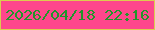文字の大きさ：2、枠の色：dccc4f、背景の色：fe478c、文字の色：21962b 無料ブログパーツのブログ時計