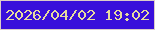 文字の大きさ：2、枠の色：dcccc8、背景の色：390fdb、文字の色：e7db9f 無料ブログパーツのブログ時計