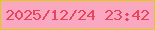 文字の大きさ：2、枠の色：dcce0e、背景の色：faa7c0、文字の色：eb425e 無料ブログパーツのブログ時計