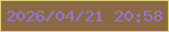 文字の大きさ：2、枠の色：dccf78、背景の色：8b6944、文字の色：9377d6 無料ブログパーツのブログ時計