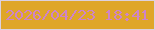 文字の大きさ：4、枠の色：dcd1e0、背景の色：dfa629、文字の色：ce84c9 無料ブログパーツのブログ時計