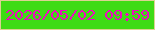 文字の大きさ：3、枠の色：dcd292、背景の色：3edb15、文字の色：ef09c0 無料ブログパーツのブログ時計