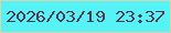 文字の大きさ：1、枠の色：dcd2ad、背景の色：56f3f6、文字の色：563853 無料ブログパーツのブログ時計