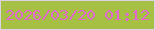 文字の大きさ：3、枠の色：dcd2e7、背景の色：a6c044、文字の色：e268d1 無料ブログパーツのブログ時計
