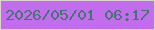 文字の大きさ：5、枠の色：dcd3ca、背景の色：c16dee、文字の色：457470 無料ブログパーツのブログ時計