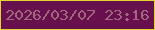 文字の大きさ：1、枠の色：dcd62d、背景の色：68104d、文字の色：a1677d 無料ブログパーツのブログ時計