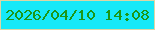 文字の大きさ：3、枠の色：dcd6a5、背景の色：16e9f8、文字の色：1c9716 無料ブログパーツのブログ時計