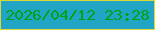 文字の大きさ：3、枠の色：dcd831、背景の色：22a4c5、文字の色：00a415 無料ブログパーツのブログ時計