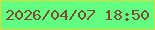 文字の大きさ：1、枠の色：dcd834、背景の色：61fe82、文字の色：7f4a33 無料ブログパーツのブログ時計
