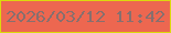 文字の大きさ：5、枠の色：dcd90c、背景の色：ed6750、文字の色：876f6e 無料ブログパーツのブログ時計