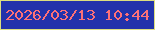 文字の大きさ：5、枠の色：dcde7f、背景の色：2232ab、文字の色：fe7177 無料ブログパーツのブログ時計
