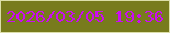 文字の大きさ：5、枠の色：dcdea9、背景の色：787b1d、文字の色：cb0cf3 無料ブログパーツのブログ時計