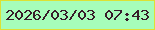 文字の大きさ：1、枠の色：dce133、背景の色：a6fdba、文字の色：381c2a 無料ブログパーツのブログ時計