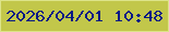 文字の大きさ：5、枠の色：dce389、背景の色：c2c74a、文字の色：051985 無料ブログパーツのブログ時計