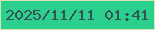 文字の大きさ：2、枠の色：dce3b7、背景の色：2bd08f、文字の色：365253 無料ブログパーツのブログ時計