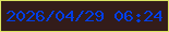 文字の大きさ：4、枠の色：dce562、背景の色：331c1a、文字の色：013ee6 無料ブログパーツのブログ時計